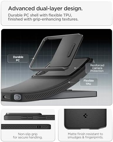 Spigen Case for Galaxy S26 Ultra Case, Full Camera Protection, Drop Protection, Optik Armor Designed for Samsung Galaxy S26 Ultra - Black - 3