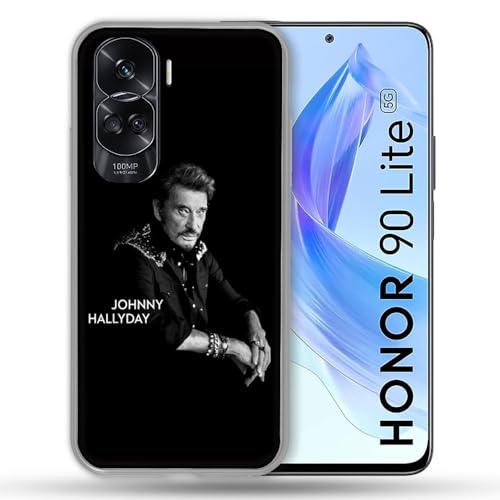 Coque Honor 90 Lite 5G Johnny Hallyday musique protection antichoc rigide pour smartphone