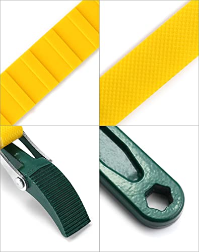 QWORK 15" + 12" Belt Strap Wrench, Multi-Purpose Adjustable Strap Oil Filter Strap Opener Wrench,with 35 7/16 inches Capacity Adjustable Strap, 2 Pack by QWORK - Used condition - Image 16