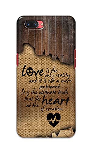 Image of PRINTFIDAA Love is The Only Reality and It is Not Mere Sentiment Printed Designer Hard Case for Oppo A3S / Oppo A5 (2018), Oppo CPH1803, A1603, RMX1811 Back Cover -(e) RPM1010