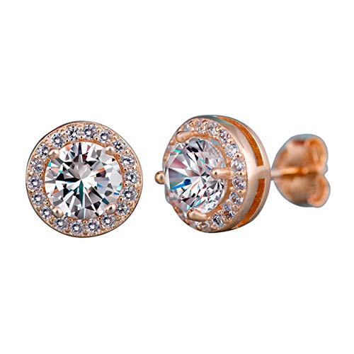 Boucles d'oreilles pour femmes légères de style stud rose mini contre la lourdeur des lobes