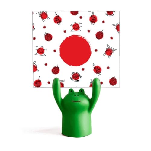 Décoration grenouille et support de drapeau japonais pour intérieur zen