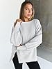 Trendy Queen Womens Oversized Sweatshirts Hoodies Crewneck Shirts Fall Outfits Teen Girls Y2k Winter Clothes Grey L #4