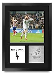 Portrait (16" x 12" Framed) Sergio Ramos