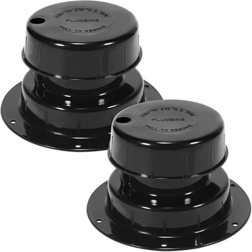 SVNR RV Roof Vent Cover Replacement Kit (2-Pack) - Heavy-Duty Plastic Camper Vent Cap for RV Trailer Motorhome, Fits 1
