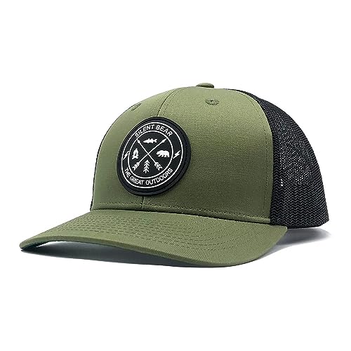 Silent Bear Trucker Cap Herren Kappen Kappe Herren Cappy Caps Männer...