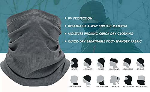 Gezichtsmasker/sjaal/bandana/Multifunctionele halsdoek/gezichtsbescherming-zonnebescherming, ultraviolet, sneldrogend en stofbescherming-gezichtsmasker voor motorfiets, fiets, wandelen, skiën 2 stuks
