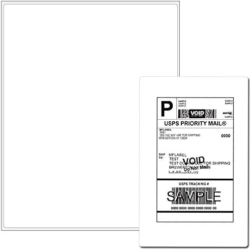 SJPACK 500 Address Labels 8.5 x 11 Full-Sheet Sticker Labels,Shipping Labels Compatible Laser/Ink Jet (500 Sheets)