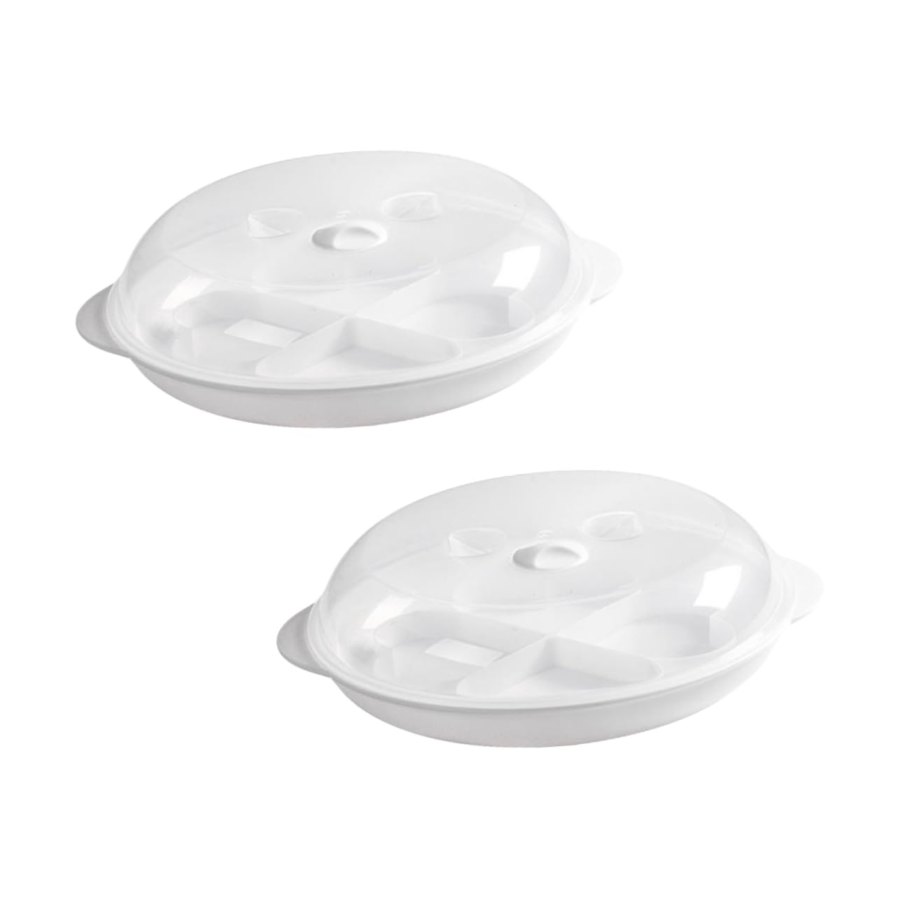 STOBAZA 2Pcs Microwave Egg Cooker Multi Purpose Poached Egg Maker Easy to Clean Dishwasher Material for Quick Breakfasts