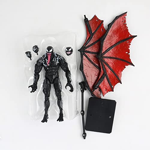 Venom Action Figure Doll Model Toy Doll, Venom Legends Series Carnage Anime Action Pvc Figure Movable Characters Model Statue Toys Collectible Desktop Decoration Ornaments Gift(Venom D) #TOP2