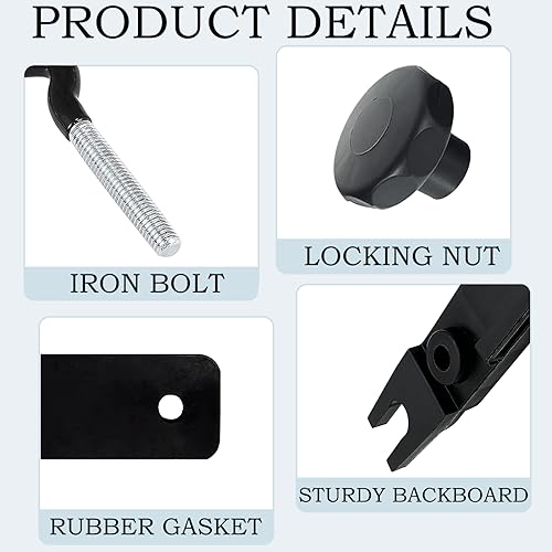 Roof Box U-Bolt Clamps,Keep Your Luggage Safe-Cargo Carrier/Roof Rack Bracket Kit with 8 Locking Nuts - Includes Straps, Sticker, and 83mm Internal Width(4 Sets).