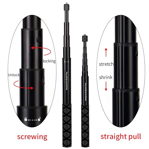 Image of Universal Invisible Monopod Selfie Stick 300cm | Heavy Duty Metal Soft Grip Pole for Insta 360 X4, X3, X2 GoPro Hero 13 12 11 10 9 8 7 Action Cameras