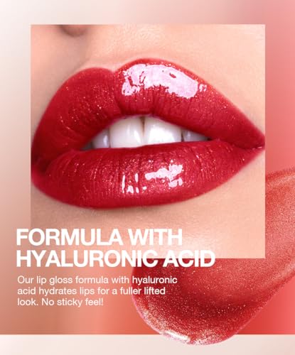 Hyaluronic Lip Oil Moisturizing Lip Gloss with Hyaluronic Acid No-Sticky Lipgloss Care, Fruit Flavoured Big Brush Head Lip Oil For Dry Lip Glitter Shine Lip Glaze Gift for Women (01,02,03) - Image 7