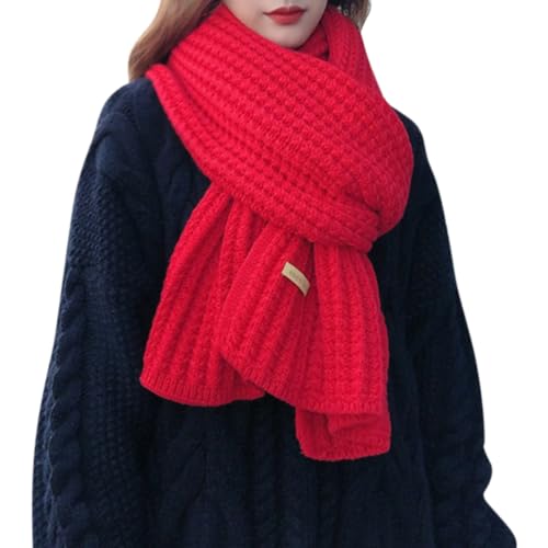 ORANDESIGNE Schal Damen Winter Kuschelig Dicker Strickschal Warm Grobmaschig Häkel Grobstrick Schal Lange Winterschal Elegante Einfarbig Pashmina Frauen Deckenschal Scarf One...