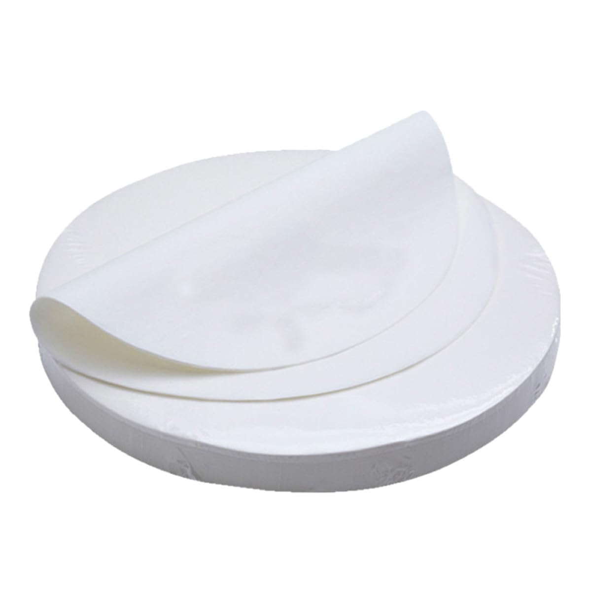 500 Feuilles de Papier Sulfurisé Blanc Rond Résistant Haute Température Revêtement Antiadhésif pour Cuisson et Barbecue Professionnel