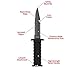 Lifesaving Systems Corp Titanium Fixed Blade Survival Knife with Sheath - Water Rescue Dive Knife is Lightweight, Sharp, Strong & Will Never Rust in Salt Water - Used by US Coast Guard and US Navy