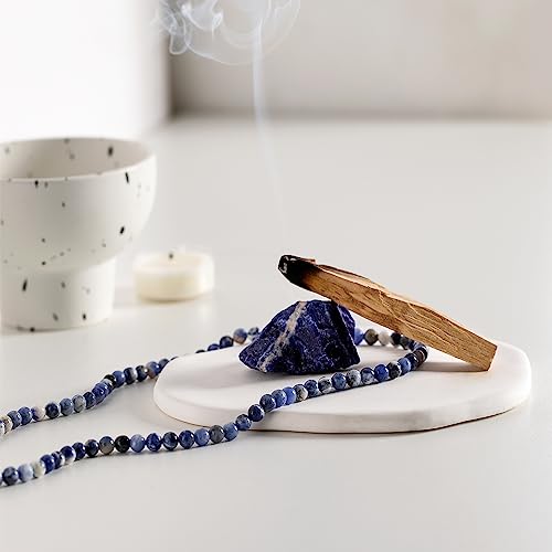 Natural Blue Raw Stones Crystal Incense Sticks Holder Irregula Plain Ceramic Incense Holder To Medition Yoga Spiritual Gift #TOP2