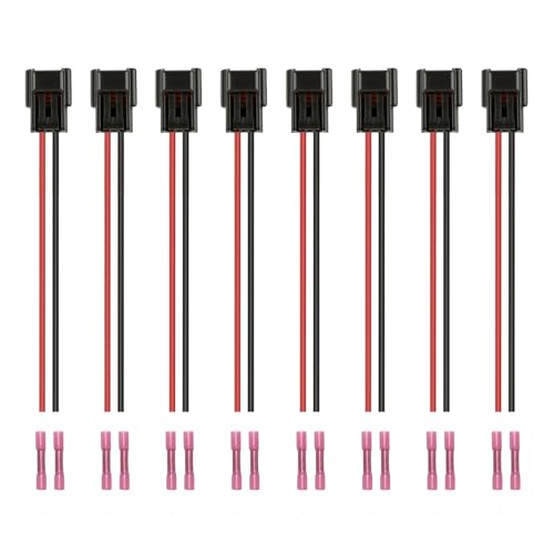 ENA Set of 8 Ignition Coil Female Connector Plug Harness Compatible with Ford Mercury Lincoln F150 F250 F350 Crown Victoria Expedition Explorer 4.6L 5.4L 5.8L 6.0L 6.8L 7.3L Replacement for HP4710