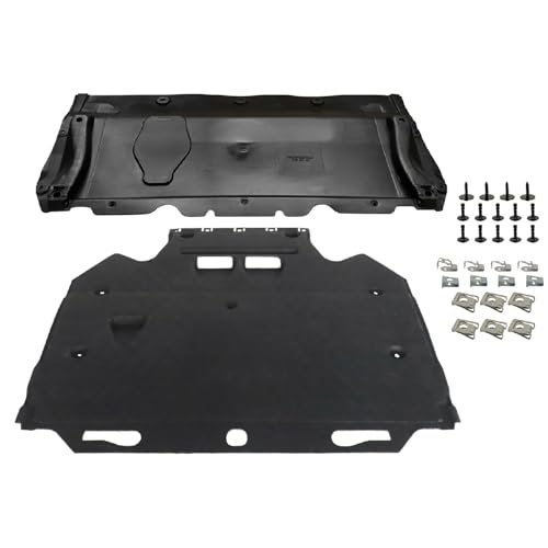 Image of GXARTS Radiator Support Cover Splash Guards w /Clips 4G0863821B Compatible with Audi A6 4G /C7 A7 (4G) 2011-2018 4G0863821F 4G0863822C 4G0863822J Front Lower Engine Under Cover Set