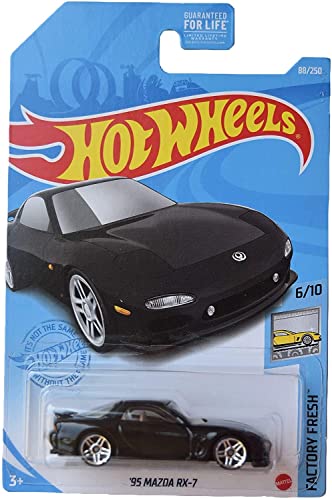 Hot Wheels 95 Mazda RX-7 negro a escala 1:64 miniatura 1