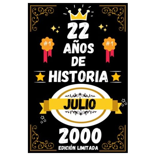 CUADERNO, 22 AÑOS DE HISTORIA JULIO 2000 EDICIÓN LIMITADA: Regalo de 22 cumpleaños para mujeres y hombres, ideas de 22 cumpleaños... un cumpleaños... ... regalo de 22 cumpleaños para él/ella.