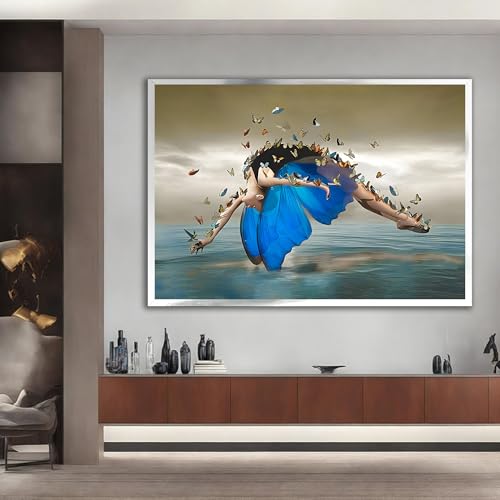 Décoration intérieure grand format peinture de danseuse pour habiller un grand mur vide