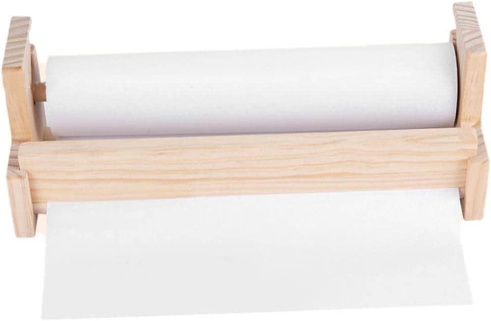 MERRYHAPY Wooden Tabletop Easel with Roll Paper Holder for Chinese Painting and Sketching Safe Material Smooth Thick Paper Safe Cutter for Drawing and Graffiti