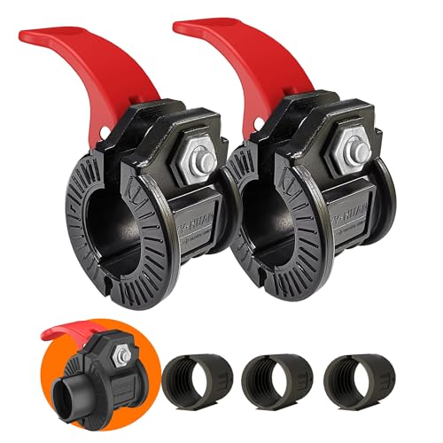 ZY-HUAN Barbell Clips 1 inch Barbell Clamps 0.9-1.18inch Quick Release Weight Clips for Bars Multi-Size Adjustable Olympic Barbell Clamps (Red + Black) by ZY-HUAN - Used condition - US$7.98