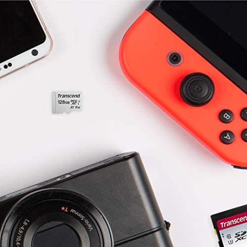 Transcend Scheda di memoria microSDXC 300S Classe 10 da 512 GB con fino a 95/45 MB/s (per smartphone e console Nintendo Switch) con adattatore SD e confezione Frustration Free - TS512GUSD300S-A - Vista 3