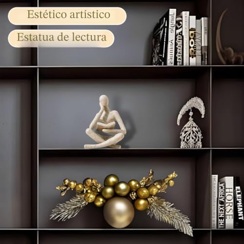 Miniatura 2 de Uttcmk Estatua De Pensador Para Decoración De Estantería, Arte Abstracto, Escultura De Pensador, Estética, Decoración Moderna Del Hogar Para Sala De Estar, Oficina, Estantes, Mesa De Café, Decoración