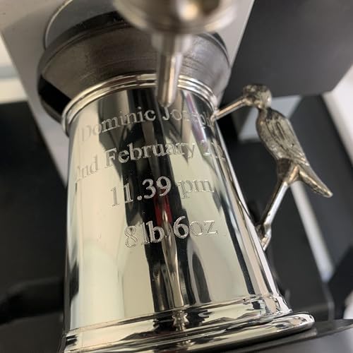 Taza para bebé de estaño con asa de cigüeña miniatura 4