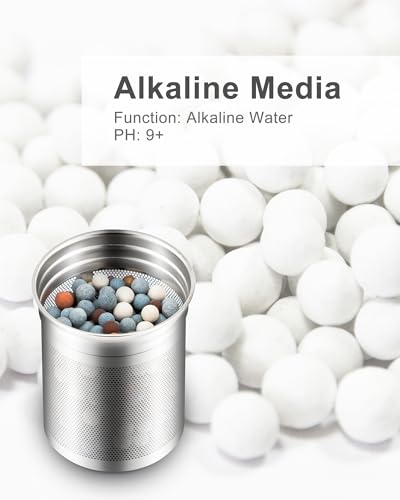 Filterelated Cartucho de filtro de substituição especial de garrafa de água alcalina portátil de aço