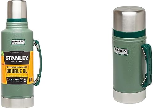Stanley Classic Legendary Bottle 1.9L Hammertone Green - Stainless Steel Thermos Flask & Classic Legendary Food Jar 0.7L Hammertone Green - BPA Free Stainless Steel Food Flask