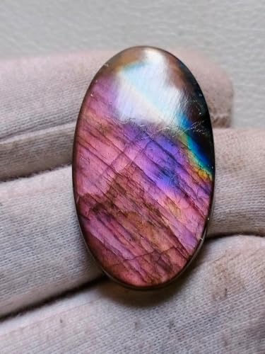 Cabochon en labradorite violette naturelle 36x20mm pour création de bijoux