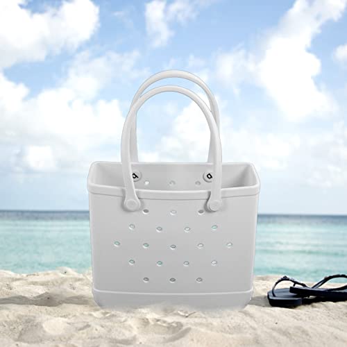 Bolsas de praia de borracha para mulheres, sacola lavável de grandes dimensões, bolsas de viagem por