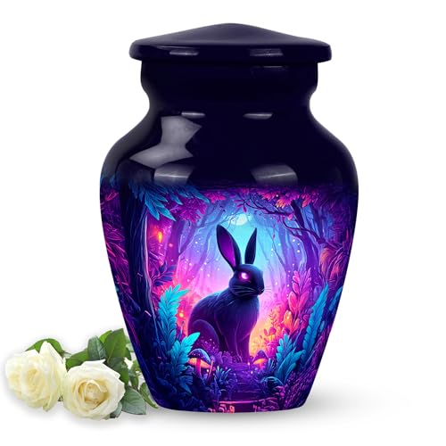 Image of Rabbit Urn Burial Urn Adult Human Ash 3 Inch | Ash Keepsakes for Human Ashes Decorative Urns for Adult Male & Female Cremation Urns