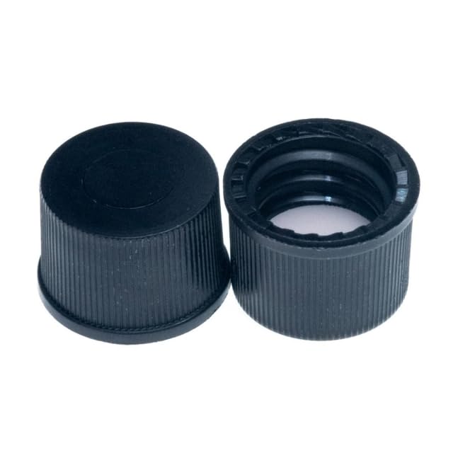 J.G. Finneran Associates 5360-08, Screw Thread Solid Top Cap, Black PP (2 Packs of 1000 pcs)