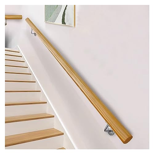 Holztreppen-Handlauf-Set für Innentreppen, 100 cm, individuelle Längenoptionen, ideal für Veranda, Terrasse, Garage, gewerbliche und private Nutzung Holztreppen-Handlauf-Set für Innentreppen, 100 cm, individuelle Längenoptionen, ideal für Veranda, Terrasse, Garage, gewerbliche und private Nutzung