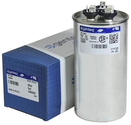 27L1067-80 + 5 uf MFD 440 Volt VAC - GE Round Dual Run Capacitor Upgrade