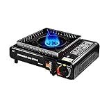 [Luvian]ガスコンロ＆BBQ両用【ポータブルデュアル】キャンプ用 分離式構造 車載対応 アウトドア調理器具 コンパクト軽量設計 おもてなし料理も簡単 ホワイトカラー 花見BBQ/紅葉狩り/登山食事作りに適