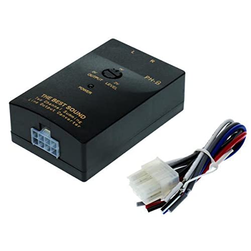 Lyla 2xCar Audio RCA Speaker High To Low Level Output Converter w/ Adapter Wire-image-1