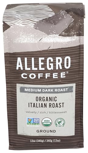 Allegro Coffee Organic Italian Roast Ground Coffee, 12 oz