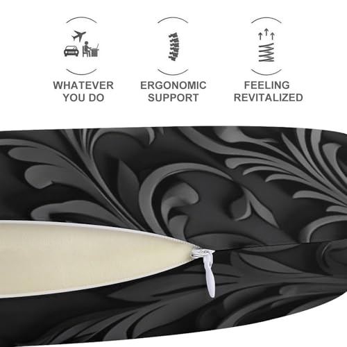 Almohada cervical de viaje negra cómoda y portátil miniatura 5