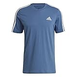 Rundhalsausschnitt adidas M 3s Sj T T-Shirt für Herren, Herren, T-Shirt, GK9135, Blau (Azutri), XXL