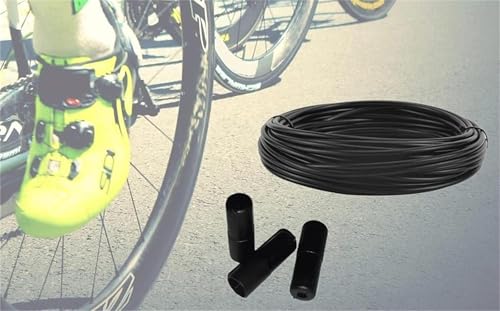 YaeMarine 5mm X 50ft Bicycle/Bike Lined Brake Cable Housing with 30Pcs Cable End Caps, Black - Thumbnail 7