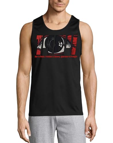 Camiseta 1984 War is Peace de algodón negro hombre manga corta George Orwell