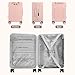 MRPLUM Carry On Luggage Double Handle Suitcase with Net Pocket,Hard Shell Spinner Wheels Luggage with TSA Lock&Seat Belt,20 inch,Pink