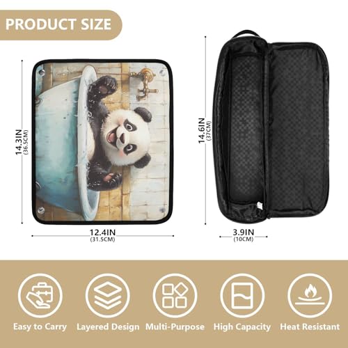 Estuche de viaje 2 en 1 para planchas y rizadores con tapete resistente al calor miniatura 4