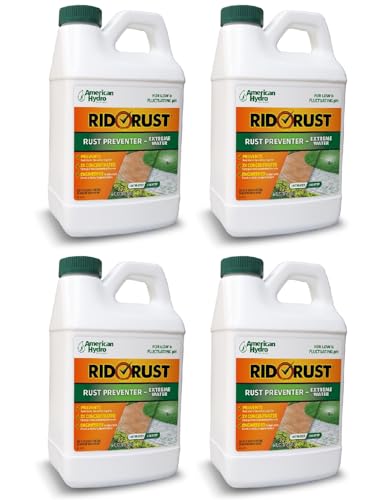 American Hydro Systems RR2 Rid O Rust Extreme Water Rust Stain Preventer for Irrigation Systems 64 Fl Oz Bottle 4 Pack