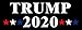 TRUMP 2020 RWB Stars Bumper Sticker (donald gop pro republican)